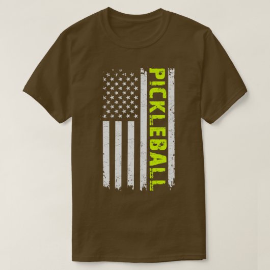 US Flag Pickleball Player Paddleball Lover T-shirt (Design voorkant)