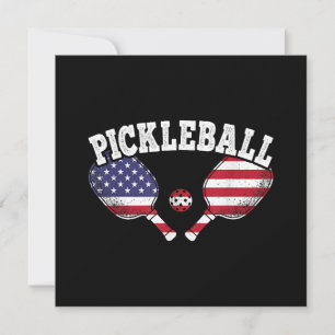 US Flag Pickleball Speler Pickle Ball Love Bedankkaart