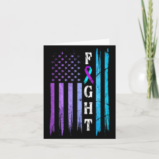 Us Flag Preventie Bewustzijn Strijd Draag Paars Kaart