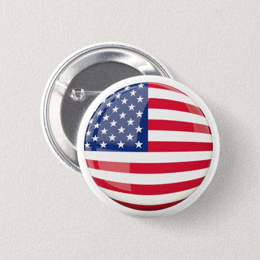 US Flag Print Ronde Buttonnen Ronde Button 5,7 Cm (Voorkant /achterkant)