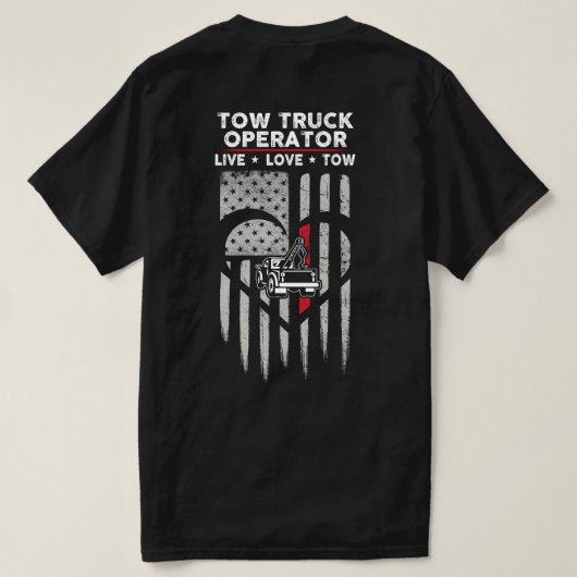 US Flag Sleepwagen Exploitant Decal T-shirt (Design achterkant)