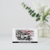 *~* US Flag Sneeuw Verwijdering Truck AP74 Rood Wi Visitekaartje (Staand voorkant)
