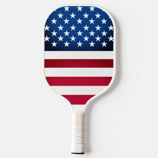 US Flag Stars and Stripes Personalized Pickleball Paddle (Achterkant)