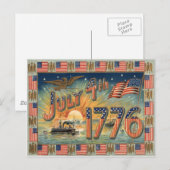 US Flag Sunrise Bald Eagle Ship Briefkaart (Voorkant / Achterkant)