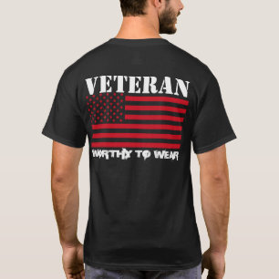 US Flag USMC RED - Veteran - Worenter to Draag T-shirt