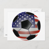 US Flag Voetbal Briefkaart (Voorkant / Achterkant)
