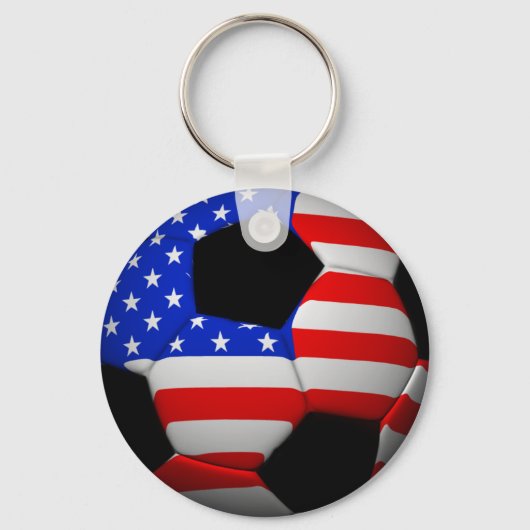 US Flag Voetbal Sleutelhanger (Voorkant)