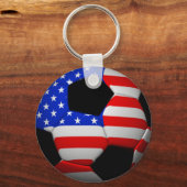 US Flag Voetbal Sleutelhanger (Voorkant)