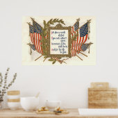 US Flag Wreatorial Day Poster (Keuken)