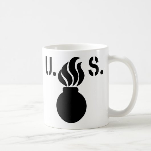 US "Flaming Bomb" Logo Koffee Mok (Rechts)