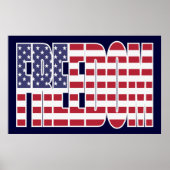 US Freedom Flag Poster (medium) (Voorkant)
