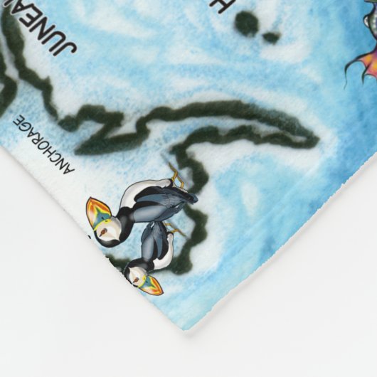 US Fun Map Fleece Deken (Hoek)