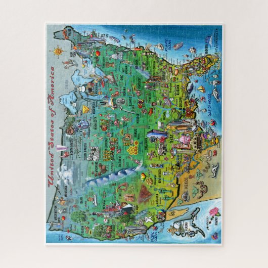 US Fun Map Legpuzzel (Verticaal)