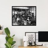 US Government Printing Shop 1910 Poster (Thuiskantoor)