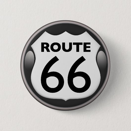US Historic Route 66 Ronde Button 5,7 Cm (Voorkant)