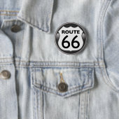 US Historic Route 66 Ronde Button 5,7 Cm (In situ)