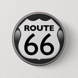 US Historic Route 66 Ronde Button 5,7 Cm
