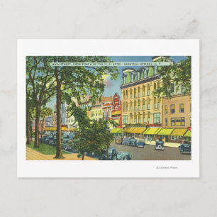 US Hotel Porch Uitzicht van Main Street Briefkaart