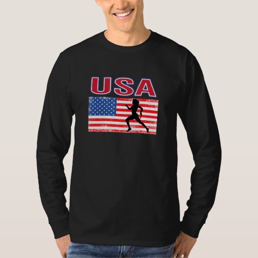 US houdt van spoor - en veldzomerkampen - amerikaa T-shirt (Voorkant)