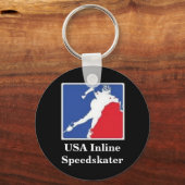 US Inline Speedskater Sleutelhanger (Voorkant)
