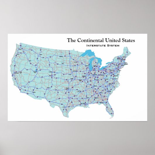 US Interstate System Print (Voorkant)