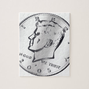 US JFK Halve dollar Legpuzzel