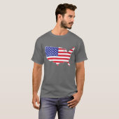 US-kaart T-shirt (Voorkant volledig)