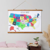 US Kaart Wall Hangend Wandkleed (Slaapkamer)