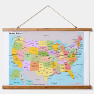 US Kaart Wall Hangend Wandkleed