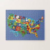 US kerstmis MAP Legpuzzel (Horizontaal)
