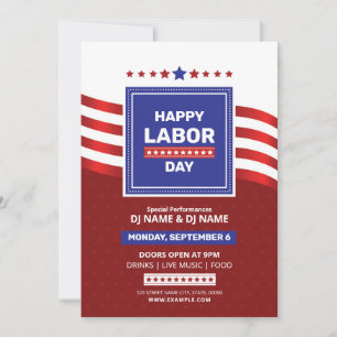 US Labor Day Event Flyer Sjabloon Kaart