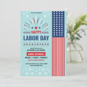 US Labor Day Event Flyer Sjabloon Kaart (Staand voorkant)
