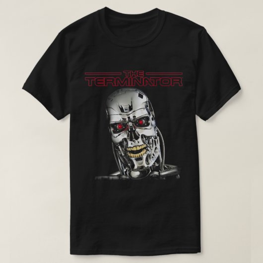 US Le Terminator T-800 Head 01 Black T-Shirt (Design devant)