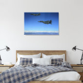 US luchtmacht F-15E Strike Eagles 2 Canvas Afdruk (Insitu (Slaapkamer))
