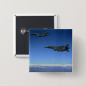 US luchtmacht F-15E Strike Eagles 2 Vierkante Button 5,1 Cm (Voorkant /achterkant)