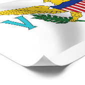 US Maagdeneilanden — Afdruk Poster vlag (Hoek)