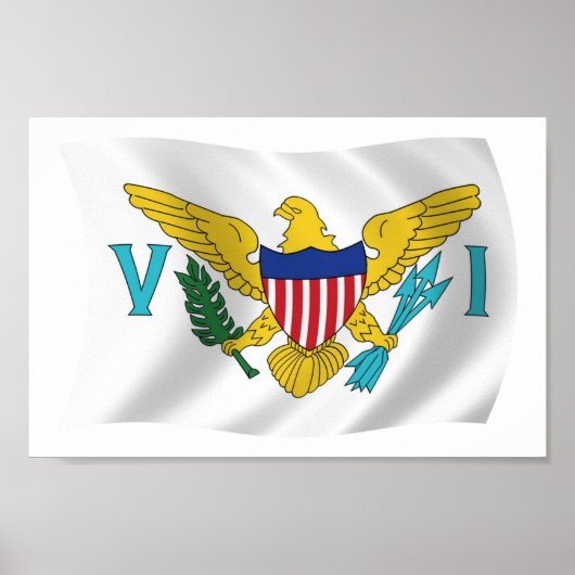 US Maagdeneilanden — Afdruk Poster vlag (Voorkant)