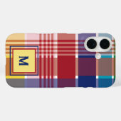 US Maagdeneilanden Madras Monogram Personaliseren Case-Mate iPhone Case (Achterkant (horizontaal))