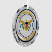 US Maagdeneilanden Ronde Embleem Ornament (voorkant)