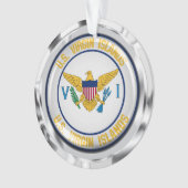 US Maagdeneilanden Ronde Embleem Ornament (voorkant)