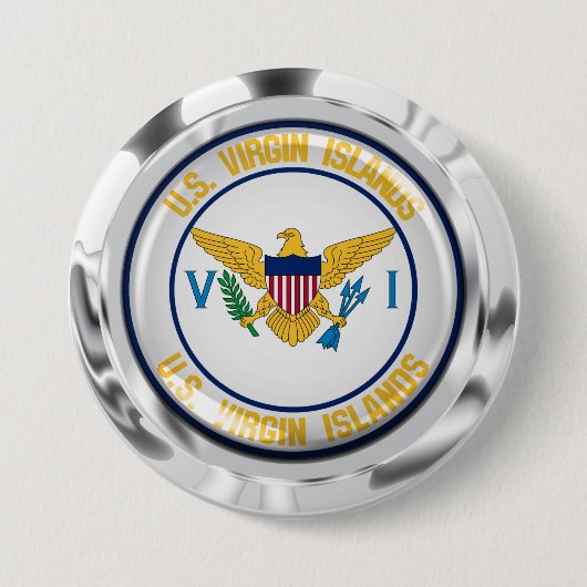 US Maagdeneilanden Ronde Embleem Ronde Button 7,6 Cm (Voorkant)