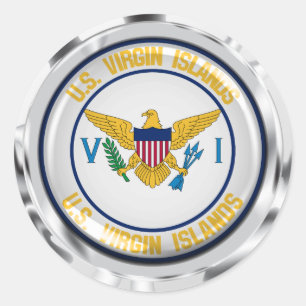 US Maagdeneilanden Ronde Embleem Sticker
