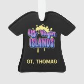 US Maagdeneilanden St. Thomas USVI Kerstmis Ornament (achterkant)