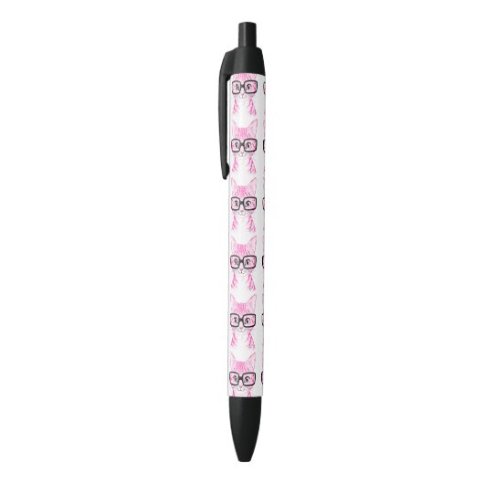 US Made Hand Drage Nerdy Cat Art Pen (Top (Verticaal))