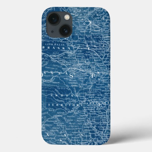 US Map Blueprint Case-Mate iPhone Case (Achterkant)