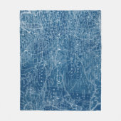 US Map Blueprint Fleece Deken (Voorkant)