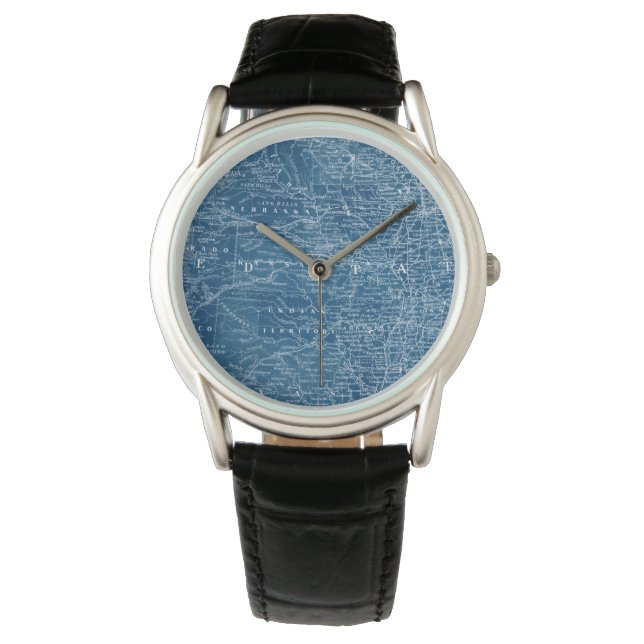 US Map Blueprint Horloge (Voorkant)