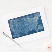 US Map Blueprint Rechthoekige Sticker (Envelop)