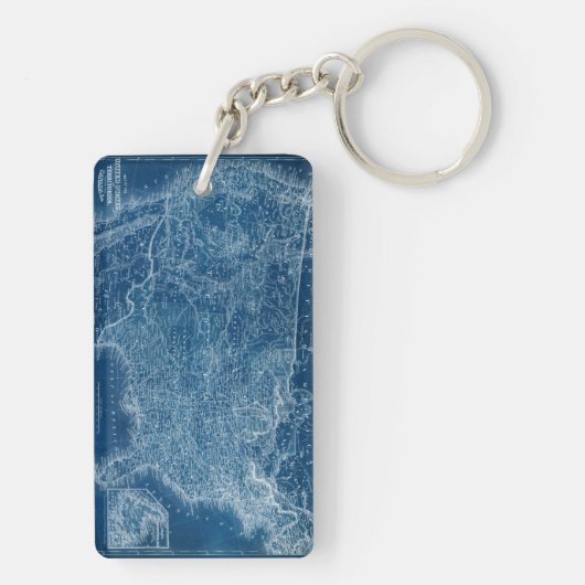 US Map Blueprint Sleutelhanger (achterkant)