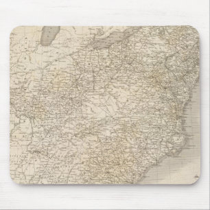 US Map met nederzettingen Muismat